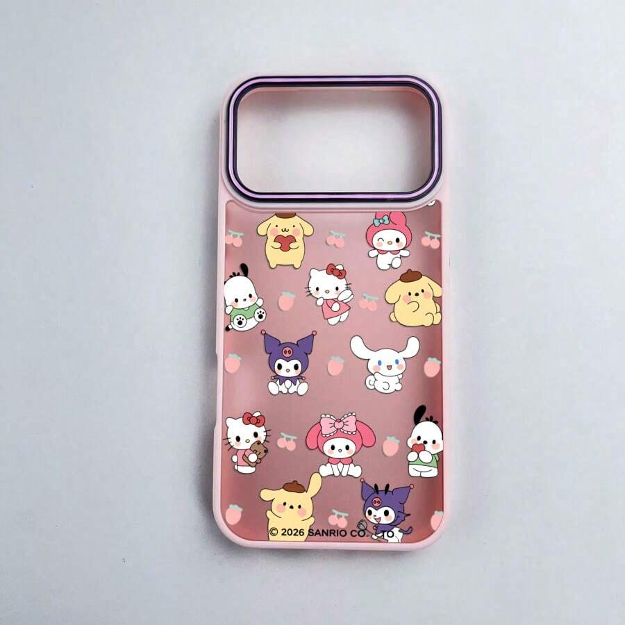 SANRIO for苹果16ProMax/16Plus/16Pro/16/15ProMax/15Plus/15Pro/15/14ProMax/14Plus/14Pro/14/16E/13ProMax/13Pro/13/12ProMax/12Pro/12/11ProMax/11滑り止めおしゃれスマホケース落下防止はんとうめい滑り止め - 芭蕾粉 - チェックする 1