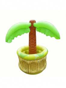 Pool Party Ice Bucket, Cactus & Coconut Shaped, Halloween Event Decor, Beach Essential, Pool Floating Decoration - Coconut Palm - View 3