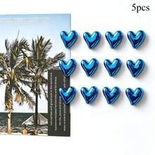 5个/10个/15个蓝色心形冰箱贴 - 可爱的厨房、照片、办公室、白板、橱柜、洗碗机装饰品，是圣诞节、情人节、感恩节、母亲节、毕业礼物的理想之选 - 藍色 - 查看 7