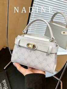 Bolso de mano casual versátil y de color contrastante de moda para mujeres - Blanco - Ver 11