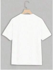 Camiseta de mujer con estampado de letras, camiseta casual holgada con estampado de patrones, nueva camiseta de verano para mujer, estilo dulce y atrevido, estampado de corazón con estampado de leopardo, camiseta de manga corta, estilo relajado y único, estilo ins... - Blanco - Ver 3