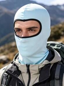 1pc Blue Sunscreen Face Mask, Ice Silk Sun Protection Neck Gaiter - Face Mask - View 3