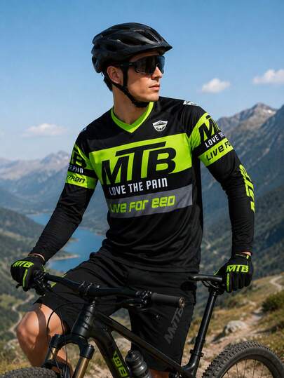 TELEYI Áo thi đấu Downhill mới năm 2025 dành cho xe đạp leo núi MTB, xe địa hình DH, xe máy, motocross, quần áo thể thao mùa xuân.