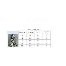 Vestido maxi talla grande estampado floral manga larga vintage elegante cintura ajustada casual vacaciones - Blanco - Ver 3