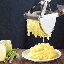 Home Kitchen Potato Masher, Multi-Function Vegetable Puree Press Tool, Effortless Potato Mash Maker - Silver - View 2