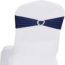 10pcs Elastic Chair Bands With Bow Tie, Adjustable Stretchable Chair Covers With Sliders, Universal For Wedding Party Event Decoration - Multicolor - View 10