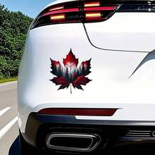 1pc Canadian Red Maple Leaf Forest Landscape Sticker, Waterproof For Car Rear, Motorcycle, Laptop, Window, Cup, Wall, Glass, Metal, Ceramic Surface, Single-Use - Decorative Stickers - View 1