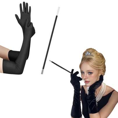 1 Set Of 4pcs 1920s Vintage Accessories Including Necklace, Headband And Cigarette Holder. 1 Set Of 1920s Ladies Costume Suitable For 1920s Themed Parties, Can Be Used For Christmas Parties, Thanksgiving, Carnival, Balls, Gatherings And Various Events.