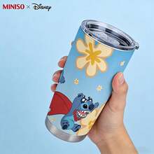 Bình giữ nhiệt MINISO X Disney Stitch Superhero 20oz, cốc giữ nhiệt chân không bằng thép không gỉ có nắp, cốc du lịch tái sử dụng cho đồ uống nóng và lạnh, bền chắc. - Nhiều màu - Xem 2