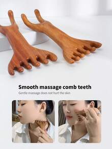 1 lược massage mặt bằng gỗ đàn hương, dụng cụ massage hai mặt, dùng cho tóc, dụng cụ làm tóc, chăm sóc tóc, trường học, chuẩn bị năm học mới, du lịch, đồ dùng cần thiết khi đi du lịch, đồ dùng cần thiết tại nhà, spa, dụng cụ massage, massage, máy massage, spa - màu nâu - Xem 3