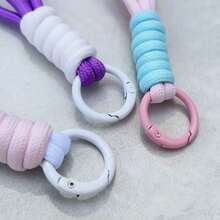 3-20 piezas Cordón corto y colorido tejido de manera creativa para teléfono, correa ajustable para llavero, cordón colgante de poliéster para teléfono, accesorio colgante, correa de muñeca universal anti-pérdida para teléfono - Multicolor - Ver 4