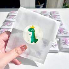 JOERBABU the little kangaroo Bobbie 500pcs/Roll Green Dinosaur Pattern Stickers, 10 Assorted Designs, Christmas Gift Wrapping Labels, Scrapbook Stickers, Planner Gift Wrapping, Paper Craft Decoration, Party Gifts, Gift Box Decoration And Reward Stickers - Multicolor - View 3