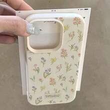 2026Una funda para teléfono1 pieza Funda para teléfono con textura de cuero blanco, diseño minimalista de flores de cerezo en diagonal, compatible con iPhone 16 Pro Max, 15/14 Plus, 13, 12, 11, cubierta protectora impermeable, a prueba de golpes, resistente a caídas y a arañazos. - Multicolor 5 - Ver 12