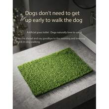 1pc Reusable Pet Training Grass Pad, Washable Dog Toilet Mat, Synthetic Grass Pad Suitable For Indoor And Outdoor Environments (Fits Drawer-Style Toilet Box, Frameless) - Army Green - View 8