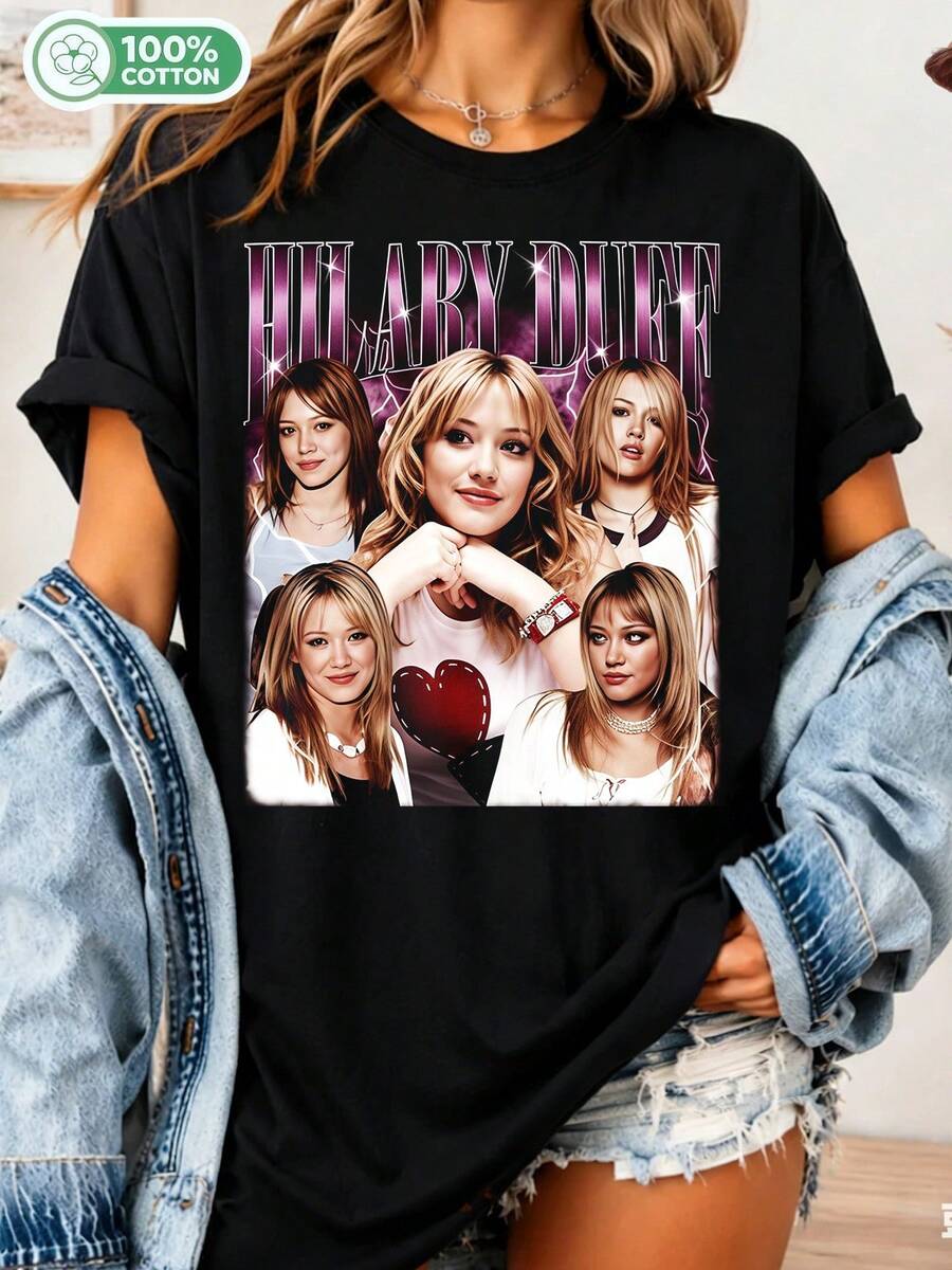 Vintage 90s T-Shirt, Graphic T-Shirt, Lucky Me 2026 Tour-Inspired T-Shirt, Gift For Pop Artists - Black - View 1