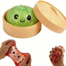 5.5cm Mini Sparkling Dumplings Glitter Dumpling Squishy - Random Glitter Dumpling Box, 10 Colors Dumplings Squishy Toy, Stress Relief Tools For Teenagers And Adults More Surprises (Random-1PCS) - 多色 2 - 查看 15