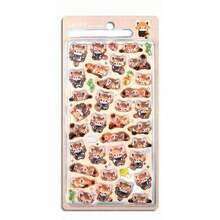 可愛 3D 貼紙角色貼紙書玩具，包含鞋嘴鳥、紅貓熊、小貓、兔子、羊駝、小豬、鳥類圖案，適合學生、兒童與成人使用，可用於手帳 DIY、貼紙交換與收藏、文具、DIY 手機殼與筆記本裝飾，可作為節日禮物、生日禮物、派對小禮，適合返校季 - 彩色 - 查看 9