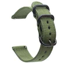BEIMUSON 18mm 20mm 22mm 24mm 尼龍手錶錶帶，適用於 Galaxy Watch Bip S3 Frontier 運動款，黑色扣環 - 彩色 - 查看 4