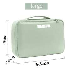 Travel Makeup Bag Cosmetic Bag Makeup Bag Toiletry Bag For Women And Men (Green) - màu xanh lá - Xem 7