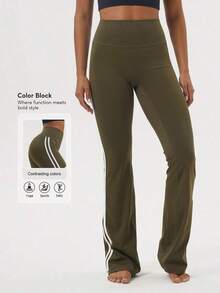 2026 Sodalemon Women's Black Slim Fit Flared Yoga Sweatpants For Spring - 深綠色 - 查看 2