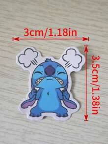 Bộ 20/40/60/80/100 miếng dán hoạt hình Stitch chống thấm nước, có bản quyền chính thức, thích hợp để trang trí bình nước, máy tính xách tay, cản xe, phòng ngủ, tủ quần áo, ô tô, ván trượt, máy tính, điện thoại, mũ bảo hiểm (Giao hàng ngẫu nhiên, 20 miếng/bộ, có thể kèm thêm miếng dán) - màu xanh da trời - Xem 7