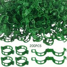 200pcs Multi-Purpose Plant Clips, Tomato Clips, For Climbing Plants, Plastic Grid Plant Support Clips, Suitable For Garden, Reusable Clips For Supporting Grape, Tomato Vines And Vegetable Plants, Keeping Plants Upright And Healthier - Dark Green - View 12