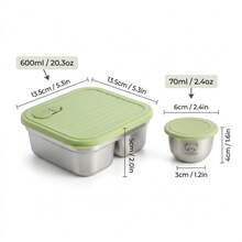 Multifunctional Portable 304 Stainless Steel Lunch Box, Fruit Salad Food Storage Container, Leak Proof Bento Box, Stackable Bento Lunch Box,Dishwasher Allowable, Suitable For Student And Adult Use In School, Office, Picnic,Travel, Back To School - Multicolor - View 25