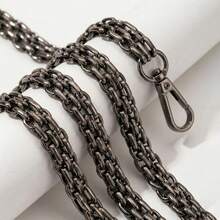 Alça de Corrente de Metal Prata Grossa, Alça de Ombro Substituível de 30-120cm para Bolsas, Corrente Pesada e Durável para Bolsas Transversal DIY - Preto - Visão 10