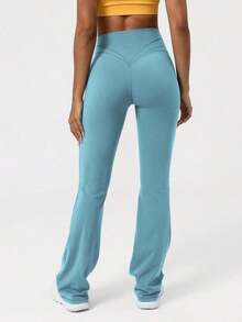 2026 Sodalemon Women's Black Slim Fit Flared Yoga Sweatpants For Spring - 賽萊斯特 - 查看 4