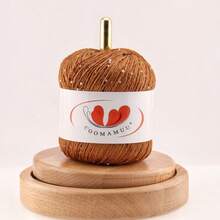 50g/PC 2mm Sequin & Bead Cotton Yarn DIY Knitted Decoration Rope Hand Crochet Knitting Embroidery Thread - A - View 21