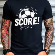 Printed T-Shirt For Men And Women - 黑色 - 查看 1