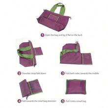 Bolso de hombro plegable, bolsa de compras portátil para supermercado, de gran capacidad - Multicolor - Ver 9