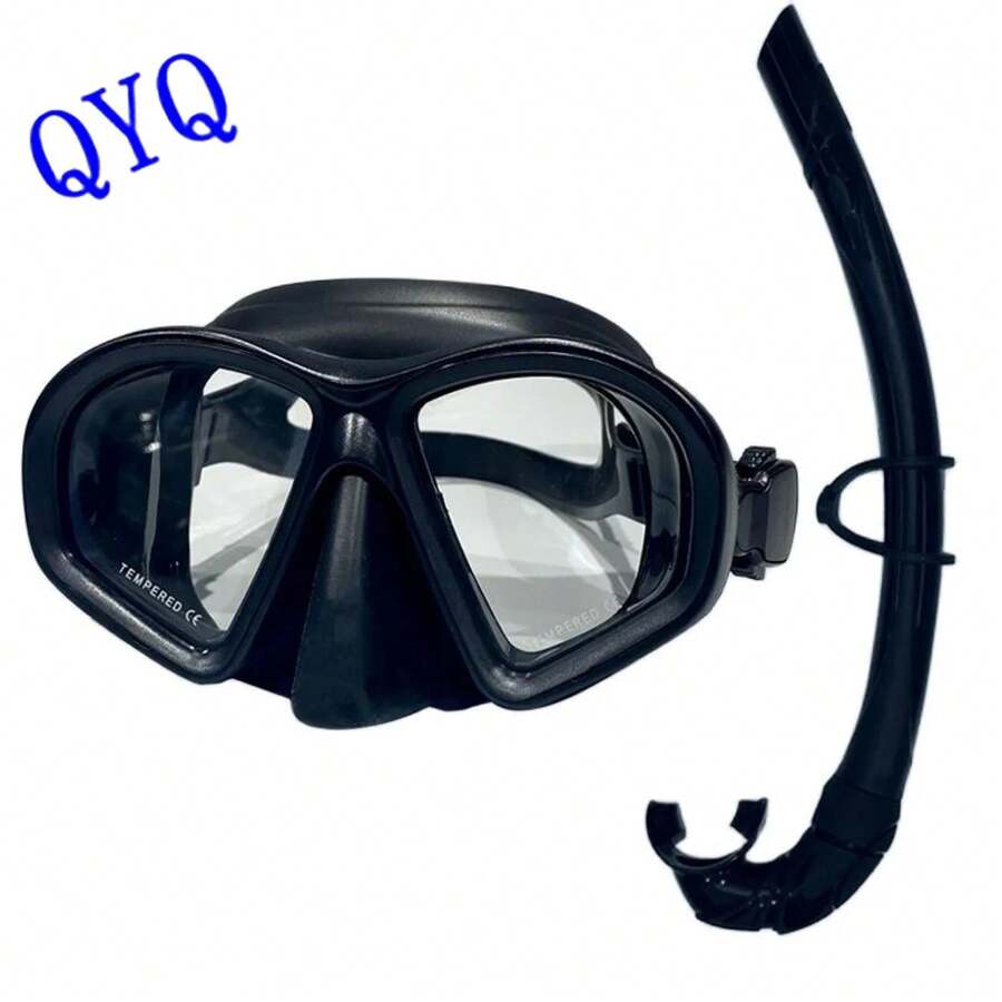 Máscara de buceo profesional traje de snorkel falda de silicona para adultos gafas máscara de buceo - Rojo - Ver 1