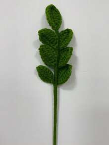 1 pieza Decoración de hoja de ganchillo hecha a mano, hoja de tela de ganchillo artesanal, adecuada para el Día de San Valentín, decoración del hogar de primavera/verano, ramas de plantas artificiales, diseño creativo, regalo del Día de San Valentín, regalo de cumpleaños/graduación - hojas trenzadas - Ver 12