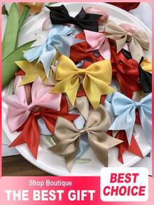 10pcs Handmade Satin Ribbon Bows - Invitation Decoration - Gift Wrapping Ribbons - Multi-Color - Handicraft Sewing Supplies - Gift Wrapping Bows - Multicolor - View 2