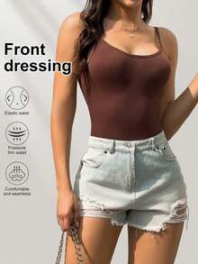 3 piezas de bodys moldeadores sin costuras, control de abdomen, levantamiento de glúteos, cintura ceñida, elegante para el verano - Multicolor 2 - Ver 2