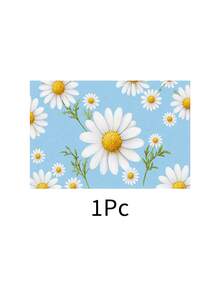 1 pieza Mantel individual de lino con estampado floral, tapete para desayuno, posavasos de café, base para tazón, accesorio de cocina, fácil de limpiar, apto para el hogar, restaurante, decoración del comedor, regalo festivo, regalo para amigos, set multipieza - Multicolor - Ver 16