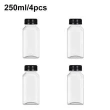 1pc/4pcs/10pcs -120ML/ 250ML/450ML-Leak-Proof Clear Plastic Juice Bottles - Perfect For Smoothies,Milk & Homemade Beverages - Juicing Containers - Clear - View 17