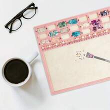 KLONKEE 2/3PCS Jewelry Beading Mat, Soft And Stable, Centimeter Scale, Beading Mat And Stainless Steel Convenient Tweezers, With Spoon, For Jewelry Making Beading Supplies (Pink) - Pink Beaded Mat - View 8