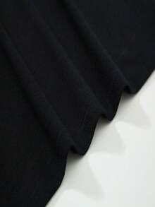 Camiseta de cuello redondo para mujer con estampado de anime y letras de edición limitada, diseño sencillo, cómoda y transpirable, adecuada para el uso diario informal, que muestra un estilo natural y elegante, imprescindible para fiestas de verano, envío local, con decoración de piedras preciosas y metal, de algodón ligero. - Negro - Ver 6