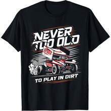 Sprint Car Driver Dirt Track Racing Racing Race Day Track T-Shirt - Black - View 1