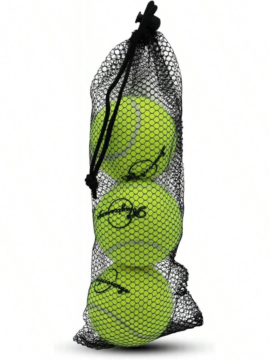 Tennis Balls, 1/3/6/12 Pack Advanced Training Tennis Balls Practice Balls, Pet Dog Playing Balls, Come With Mesh Bag For Easy Transport, Good For Beginner Training Ball (Yellow) NO7A - 1PK - 查看 1
