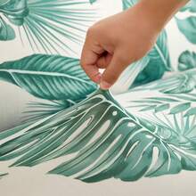 1pc Printed Stretch Sofa Bed Cover, Easy Installation, Multiple Sizes, Botanical Leaf Pattern, Essential For All Seasons - Multicolor - View 8