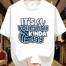 Camiseta creativa con estampado de letras para mujer, talla grande, cuello redondo, informal, de verano, de manga corta, estilo urbano, versátil2 - Blanco - Ver 1