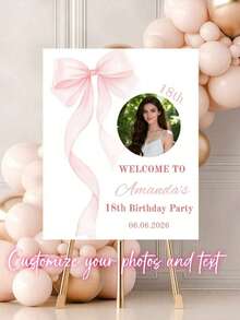 Elegant Wedding Welcome Sign Template, Wedding Welcome Sign, Wedding Photo Collage, Modern Welcome Sign, Printable Wedding Reception Poster - Multicolor - View 5