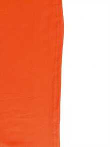 Camiseta manga corta cuello redondo 100% algodón, estampado trendy, tejido ligero y ventilado, estilo moda casual, apta para vida diaria, salidas informales y citas en primavera, verano y otoño - Rojo anaranjado - Ver 5