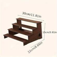 Modern Wooden Step Shelf | Lightweight Multifunctional Storage & Display Rack | Space-Saving Home Essential | Available In Multiple Sizes / Detachable - Multicolor - View 17