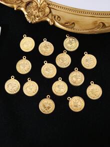 1 Piece Handmade DIY Coin & Metal Plate Carved Ottoman Pattern Robe Dress Costume Accessory - Gold - View 5