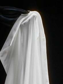 Vestido mini ajustado con cuello en V blanco, cintura ceñida, para mujer, estilo romántico de primavera - Gris - Ver 9