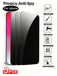 XINHONGYU 3pcs 9H Hardness Privacy Screen Protector, Compatible With Apple X/Xs/Xs Max, 11/11 Pro/11 Pro Max, 12 Mini/12/12 Pro/12 Pro Max, 13/13 Mini/13 Pro/13 Pro Max, 14/14 Plus/14 Pro/14 Pro Max, 15/15 Plus/15 Pro/15 Pro Max, 16/16 Plus/16 Pro/16 Pro Max - 3PCS - View 26